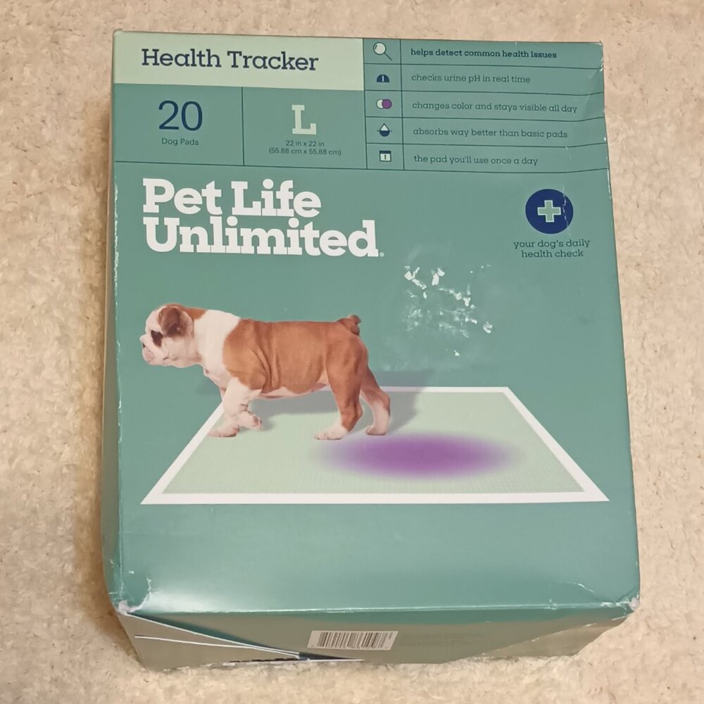 Pet Life Unlimited Health Tracker 20 Unscented Dog Pee Pads, Large: 22" x 22" - Picture 16 of 16